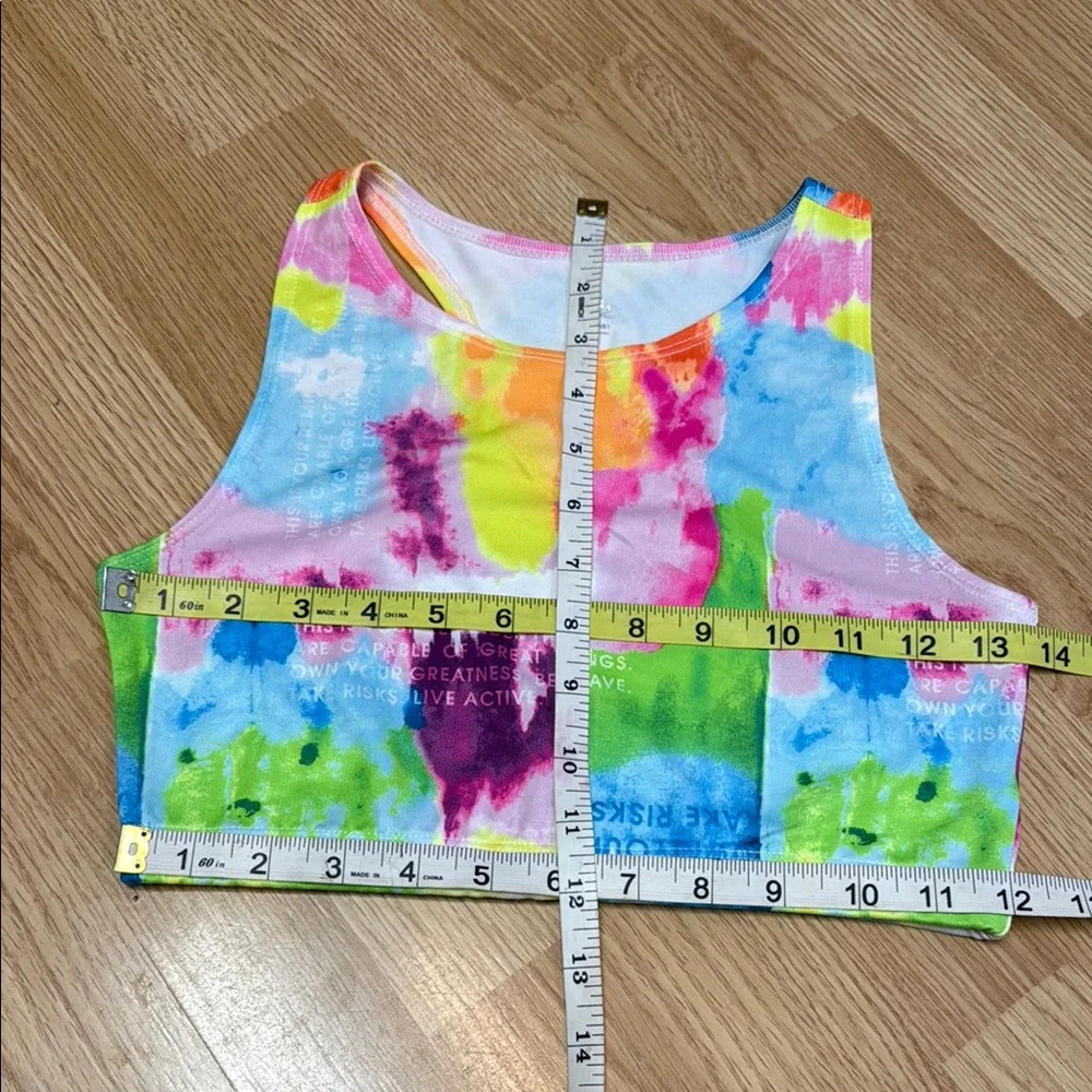 Justice XL 16 18 Rainbow Tie Dye Sports Bra Athletic Activewear Athleisure